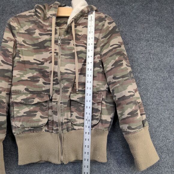 Disney Men's Full Zip Quilted Lined Hooded Jacket Camouflage M Mickey - Picture 11 of 13